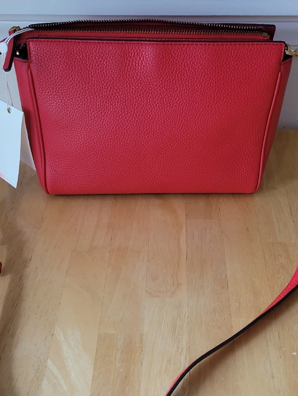 Tory Burch Blake Leather Crossbody Bag in Brilliant Red